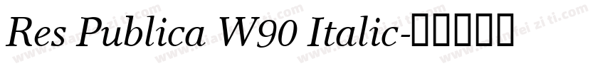 Res Publica W90 Italic字体转换